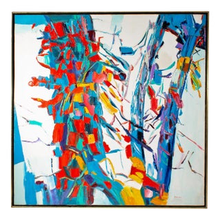 Abstract Oil on Canvas Painting by Sidney Smiley For Sale