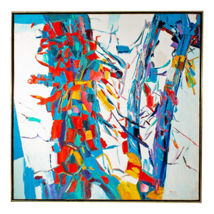 Abstract Oil on Canvas Painting by Sidney Smiley