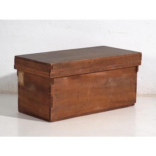 Antique Japanese Wooden Chest For Sale - Image 9 of 10