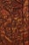 Monumental Vintage Thai Hand-Carved Wood Kinnari Wall Panel, Red and Gold For Sale - Image 11 of 15