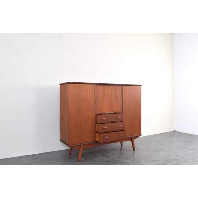 Mid-Century Danish Teak Highboard, 1960s For Sale - Image 10 of 18