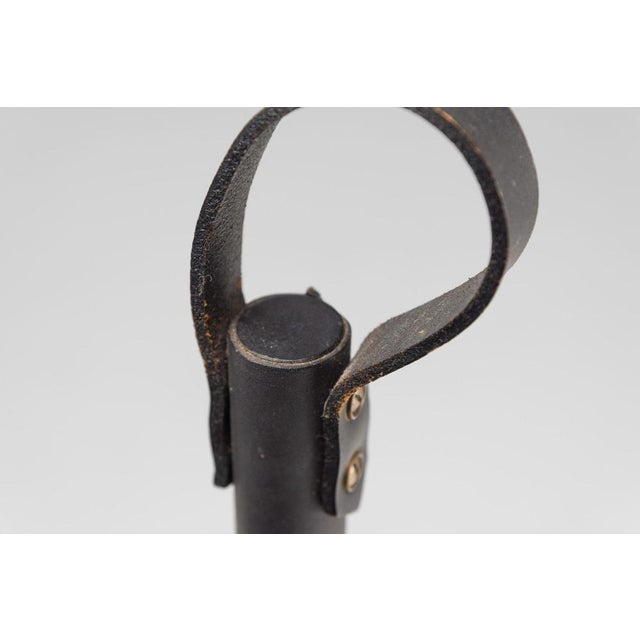Leather Bottle Holder by Jacques Adnet, France, 1940s For Sale - Image 13 of 16
