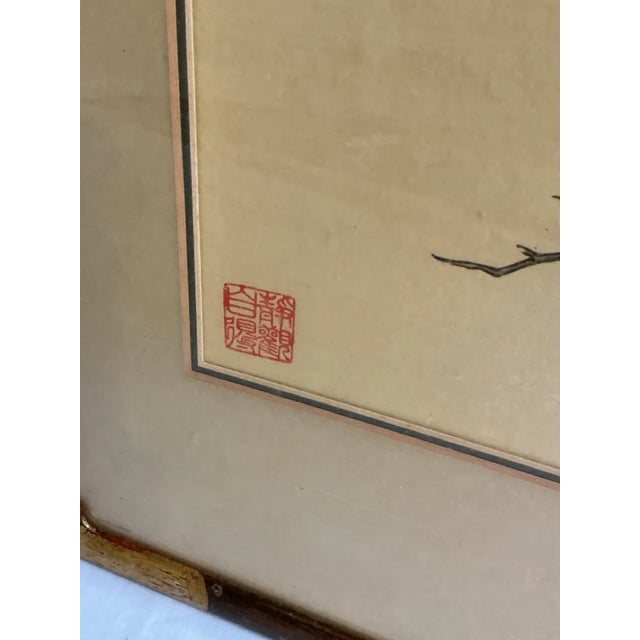 Pair of Vintage Chinese Bird & Flower Silk Paintings, Signed Yiren For Sale In Atlanta - Image 6 of 18