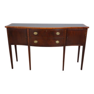 Ethan Allen Federal Style Inlaid Mahogany Sideboard For Sale
