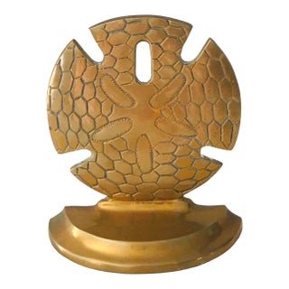 Brass Sand Dollar Bookend* For Sale