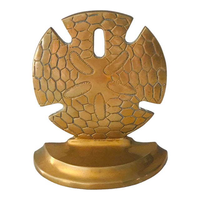 Brass Sand Dollar Bookend* For Sale