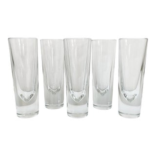 1980s Carlo Moretti Bullet Highball Glasses, Set of 5 For Sale