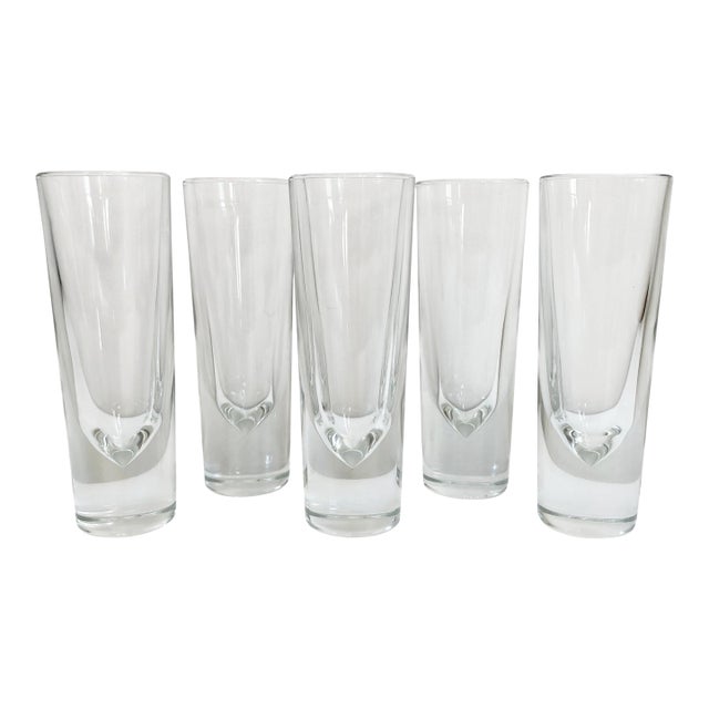 1980s Carlo Moretti Bullet Highball Glasses, Set of 5 For Sale