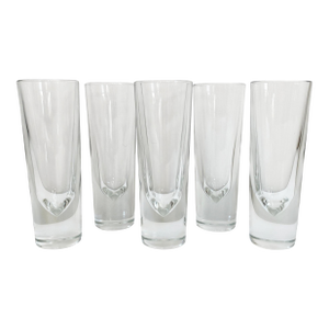1980s Carlo Moretti Bullet Highball Glasses, Set of 5