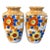 Vintage 1930s Japaneses Hand Painted Floral Lusterware Vases - A Pair For Sale