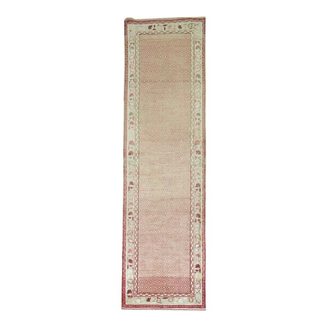 Zabihi Collection Pink Vintage Turkish Anatolian Runner - 2'9" x 9'4" For Sale