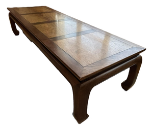 Michael Taylor for Baker Furniture Far East Collection Chinoiserie Walnut Coffee Table, 1960s