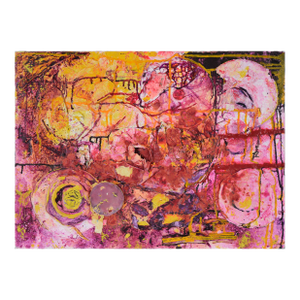 A Rose Is a Rose - Abstract Expressionist Assemblage in Acrylic on Canvas by Charles David Francis