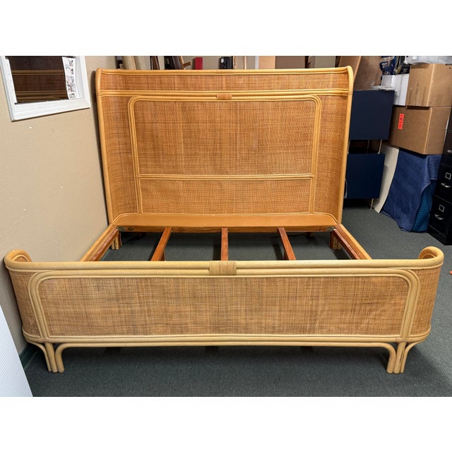 Coastal California King Arhaus Maya Platform Bed Frame For Sale - Image 3 of 11