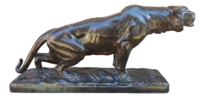Georges Gardet, Sculpture of a Tiger on the Prowl, 1890s, Bronze