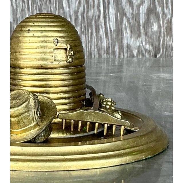 Vintage Boho Brass Honey Pot For Sale - Image 11 of 16