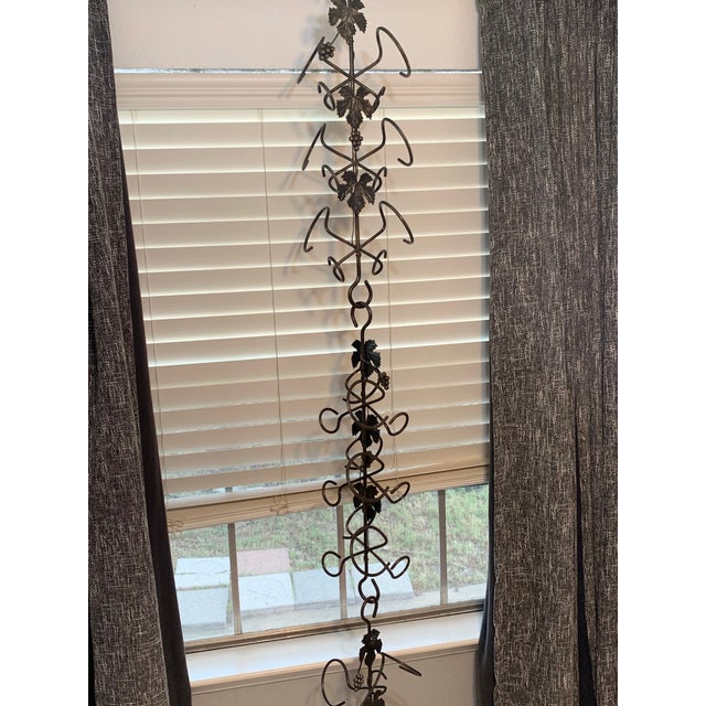 A Striking Architectural Vine Design, Evoking the Feeling of Climbing Through Sunlit Grape Fields – 92" Custom Wrought Iron For Sale - Image 11 of 18