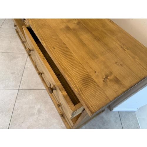 Wood Rustic Eight-Drawer Chest of Drawers in Softwood For Sale - Image 7 of 10