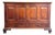 Large Antique 19th Century Oak Dark Wood Blanket Box Chest Coffer with Key Rustic Farmhouse For Sale