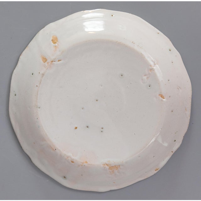 18th Century Nevers Castle Polychrome Tin-Glazed Faïence Plate For Sale - Image 4 of 6