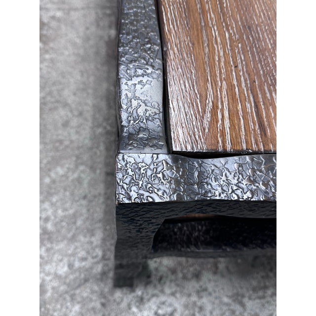 Coffee Bassett Furniture Wood + Metal Tiered Coffee Table For Sale - Image 8 of 12