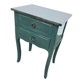 1790 Antique High Gloss Finish, Lacquer, Dark Green Nightstand For Sale
