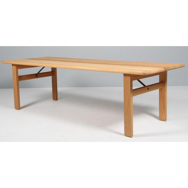 Børge Mogensen coffee table in solid oil treated oak. Model 262, made by Fredericia Furniture. This piece is attributed to...