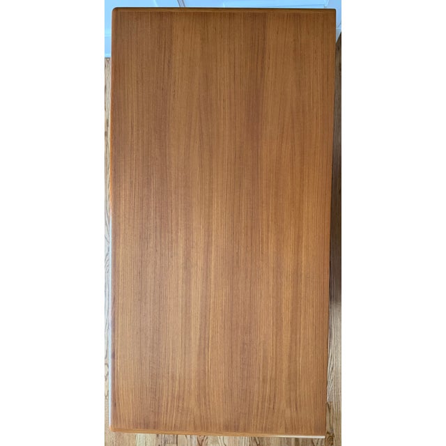 Vintage 1970s Dyrlund Danish Modern Teak Rolling Tv / Media Cabinet With Tambour Doors For Sale - Image 9 of 17