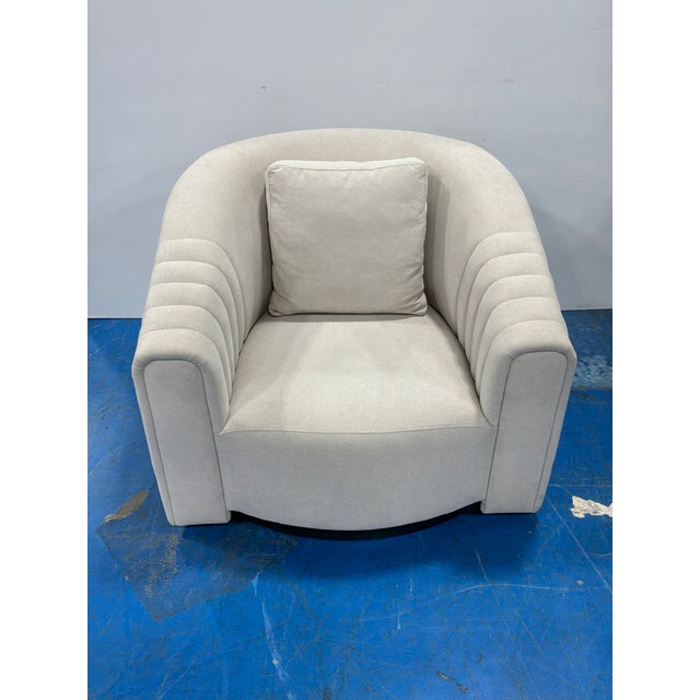 Modern Caracole Large Modern Channeled Chair For Sale - Image 3 of 9