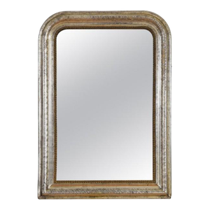 19th C. French Louis Philippe Silver Leaf Mirror