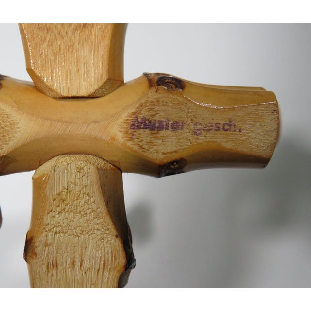 Bamboo Fruit Cutlery in Holder, Solingen, Germany, 1950s For Sale - Image 6 of 8