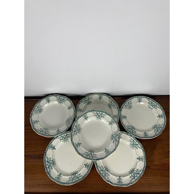 Plates Model "Compiègne" by Keller & Guérin Longwy factory, probably towards the end of the 19th century - beginning of...