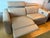 Modern Chateau D’Ax Italian Designer Leather Beige Sofa For Sale - Image 3 of 4