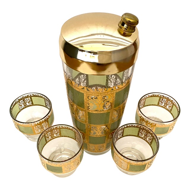 MidCentury Modern Culver Prado Cocktail Mixer Set With Four Footed