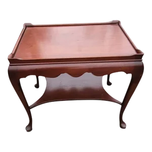 Hickory Chair Two Tier Mahogany Side Table With Gallery Top