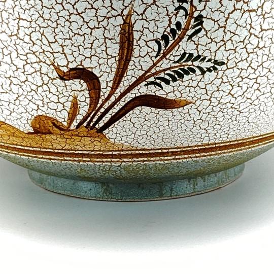 Ancient Greek Museum Reproduction Vase (12-Inch, Crackle Glaze, Uogc #47, Vessel, Hand-Made, Vintage, Late 20th Century Replica) For Sale - Image 10 of 18