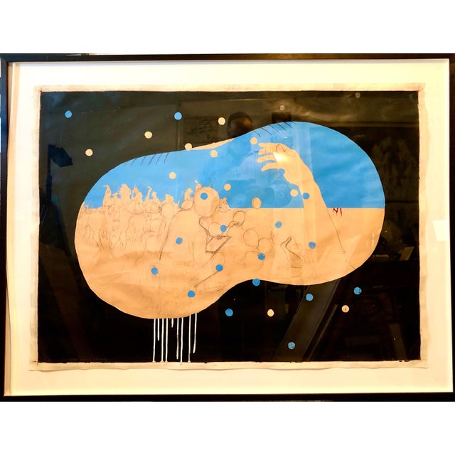 Scoli Acosta, Scoli Acosta Large Contemporary Mixed Media Painting LA Artist Dakota Nightshade, 2004 For Sale