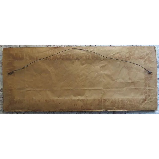 Gold Early 20th Century American Gesso and Wood/Wicker Gold Leaf Ornate Picture Frame, Heywood Wakefield/Paul Frankl Style For Sale - Image 8 of 11