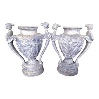 Vintage Grecian Resin/Composite Urn/Planter (One Single Planter) For Sale