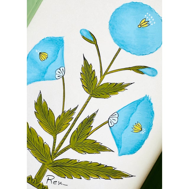 This beautiful blue floral motif painting draws inspiration from the iconic designs of Jaipur, India, seen gracing the...