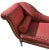 Ruby Red Antique Chaise Longue With Garment-Colored Fabric Upholstery For Sale - Image 8 of 10