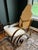 Vintage Hollywood Regency Gilt Metal Ribbon Rocking Chair For Sale - Image 4 of 17