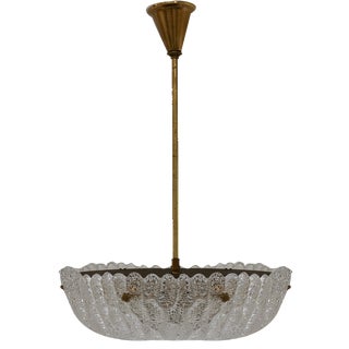 Scandinavian Modern Orrefors Embassy Crystal Chandelier by Carl Fagerlund, 1960s. For Sale