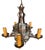 1920s Chandelier With Original Bronze Patina and Glass Beads For Sale - Image 9 of 10