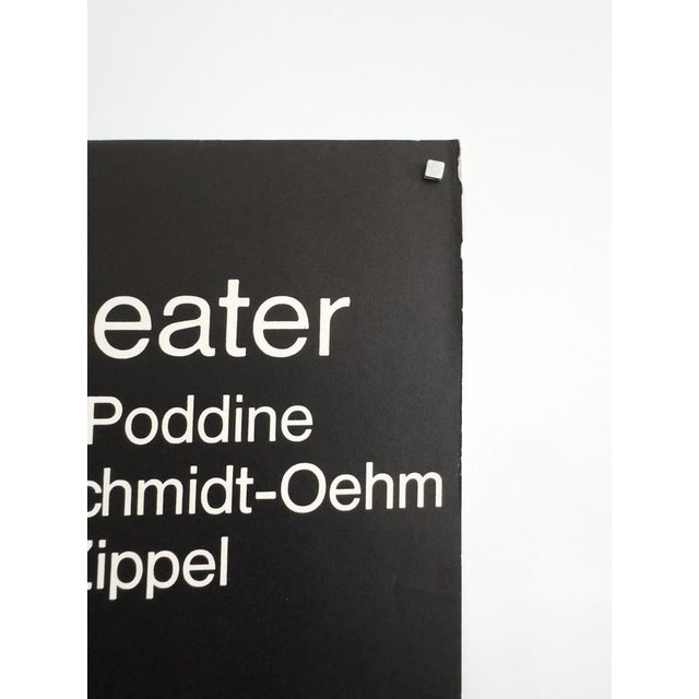 The piece this striking black and white silkscreen poster was created for the tübinger zimmertheater production of...