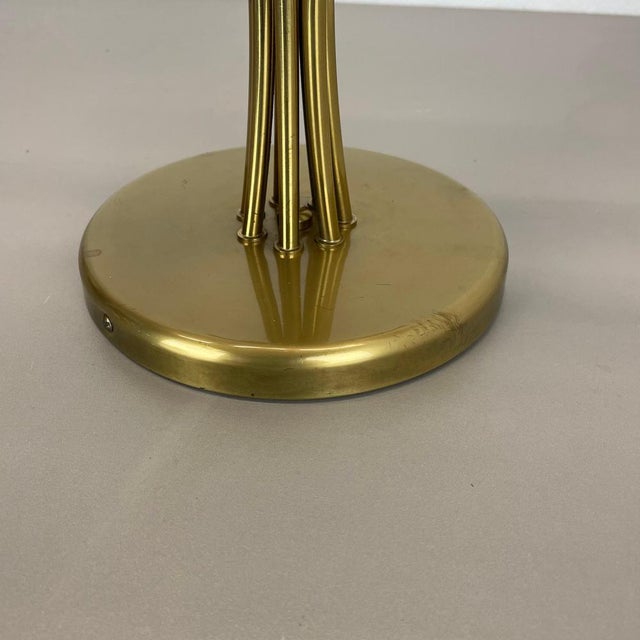 Italian Brass Theatre Ceiling Light in the style of Stilnovo, Italy, 1950s For Sale - Image 11 of 17