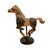 Hand-carved vintage horse figure presented in a rearing pose, crafted in a folk art style with strong dimensional form and...