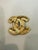 Figurative Vintage Classic Chanel Quilted Matelasse CC Logo Brooch Gold Plated 2.5" Gift Idea For Sale - Image 3 of 9