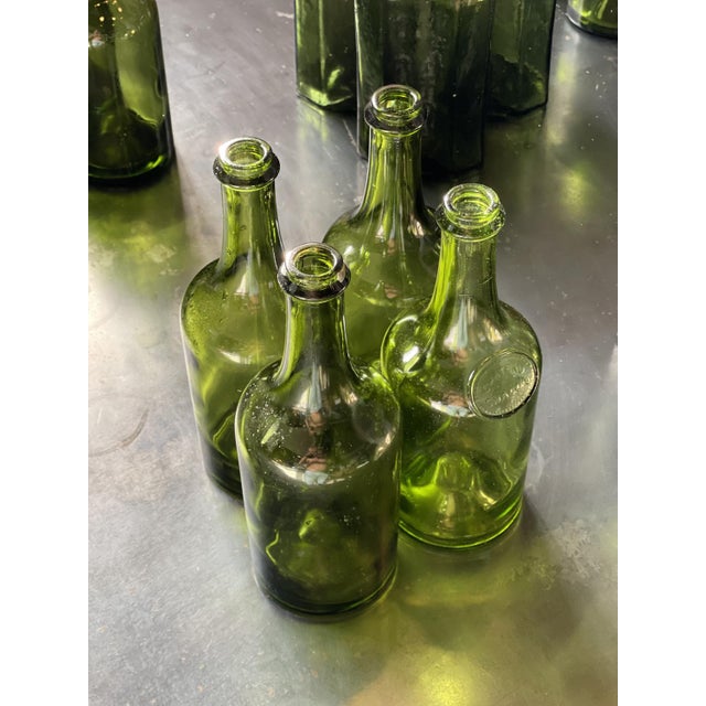 1920s Bubbled Glass Water Bottles, France, 1925, Set of 17 For Sale - Image 5 of 14