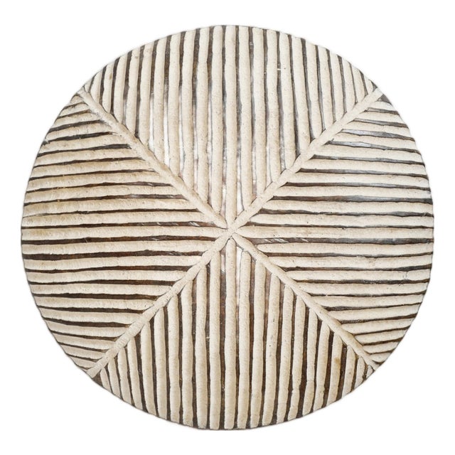 Vintage Black & White Tribal African Zulu Shield Wall Object For Sale